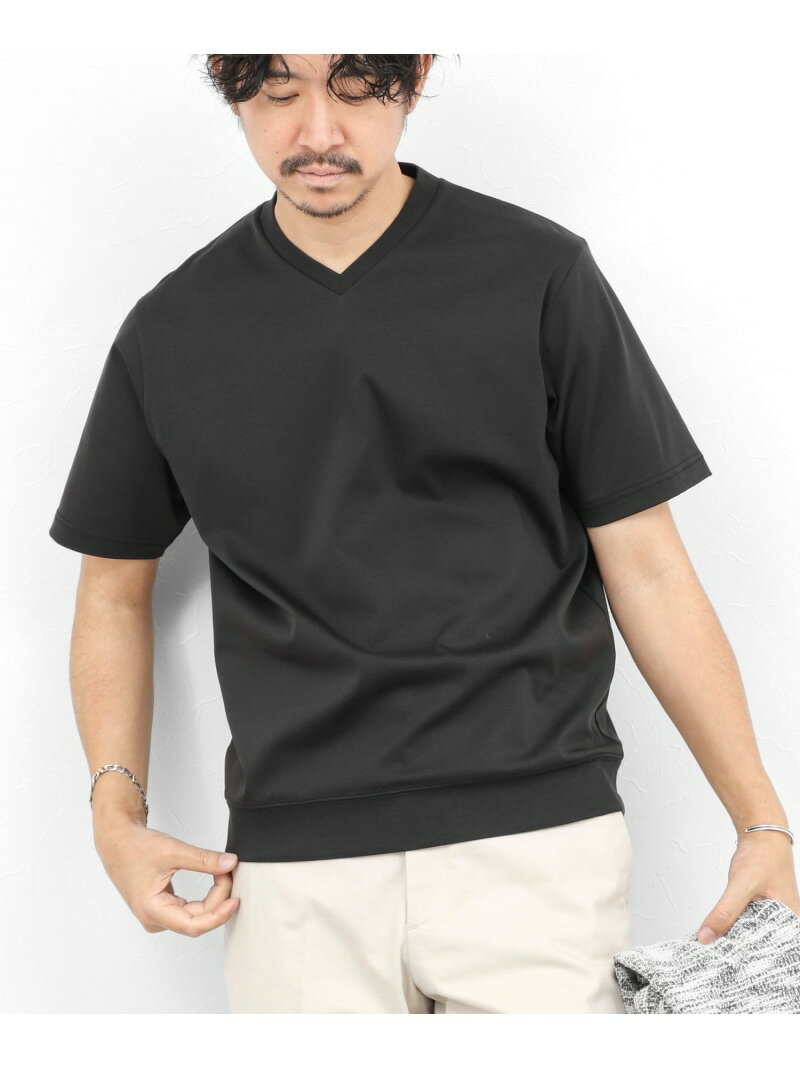 Rakuten - 【SALE／30%OFF】《ビジカジ対応》シルケットスムース VネックドレスTシャツ 26SS NOLLEY'S goodman ノーリーズ トップス カットソー・Tシャツ ネイビー グレー ホワイト【RBA_E】【送料無料】[Rakuten Fashion]