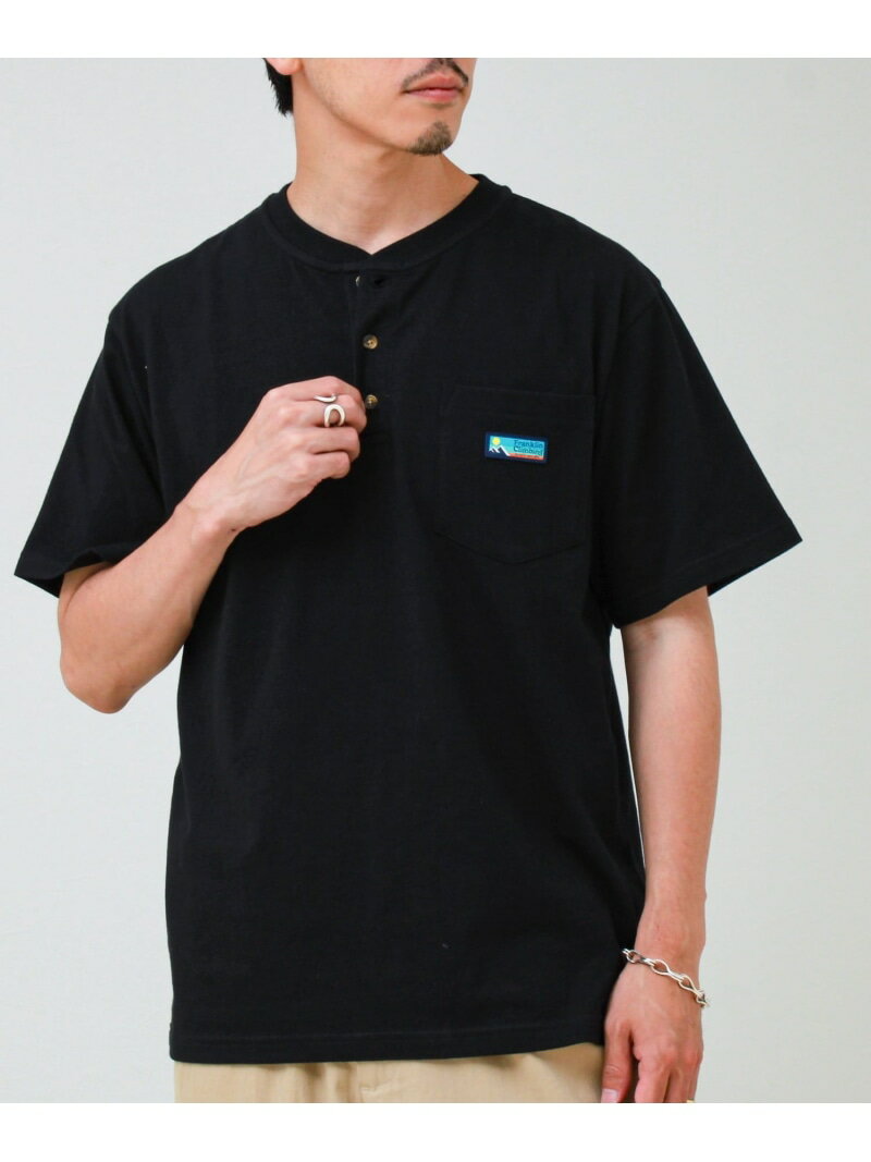 Rakuten - 【Franklin Climbing/フランクリンクライミング】ヘンリーネックラベルTシャツ GLOSTER フレディ アンド グロスター トップス カットソー・Tシャツ ブラック ホワイト【先行予約】*【送料無料】[Rakuten Fashion]