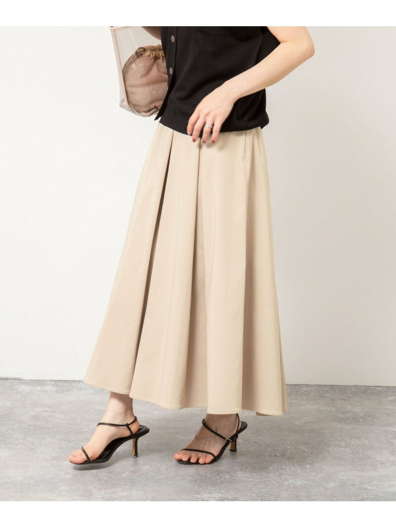 【SALE／20%OFF】【追加】ウォッシャブルタフタタックフレアスカート NOLLEY'S sophi ノーリーズ スカート その他のスカート ブラック ベージュ【RBA_E】【送料無料】[Rakuten Fashion]