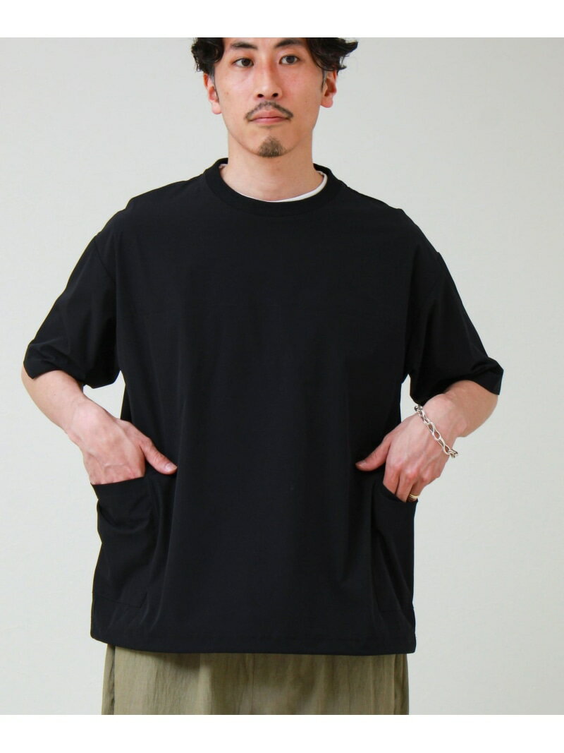 Rakuten - 【SALE／31%OFF】【接触冷感/セットアップ着用可能】SoftCool サイドポケットTシャツ GLOSTER フレディ アンド グロスター トップス カットソー・Tシャツ グレー ネイビー ブラック【RBA_E】【送料無料】[Rakuten Fashion]