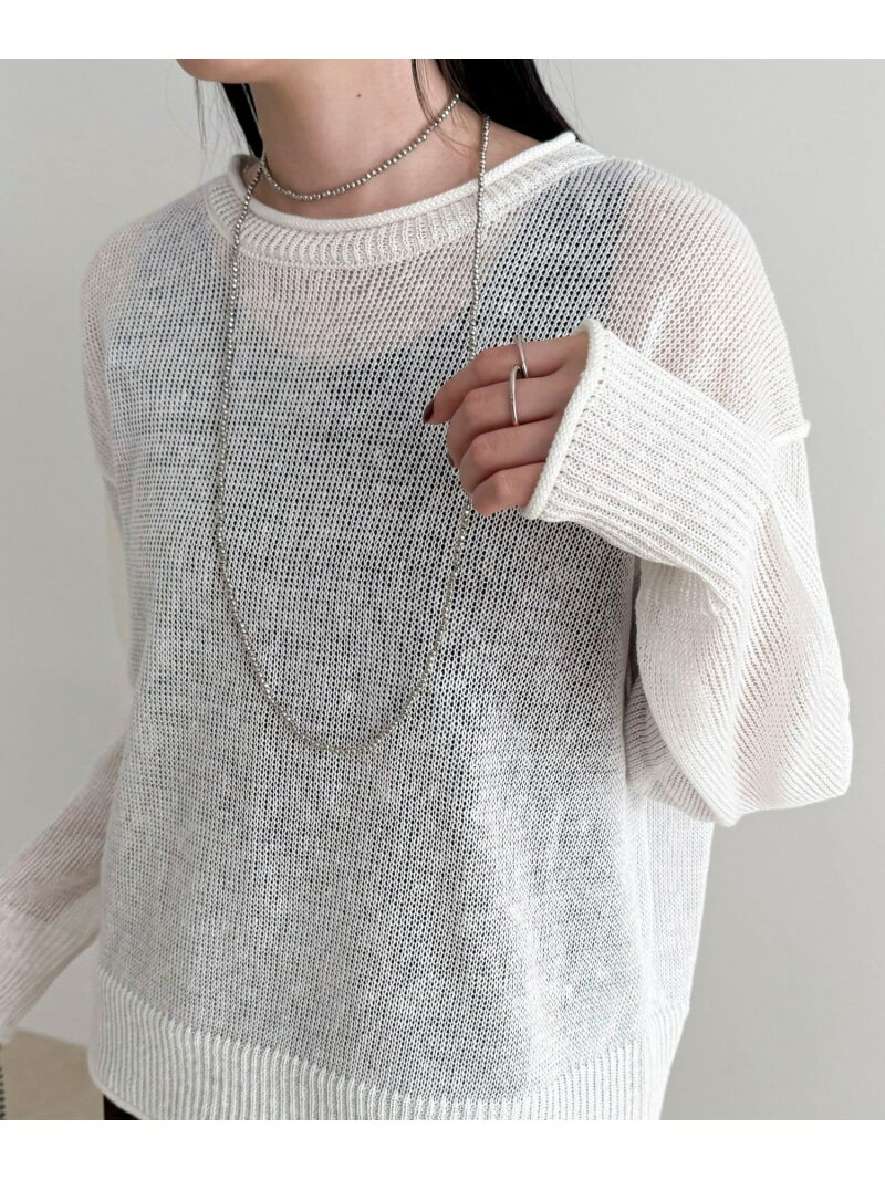 Rakuten - 【SALE／20%OFF】LINEN100ニットプルオーバー fredy emue フレディ アンド グロスター トップス ニット ベージュ ネイビー ホワイト【RBA_E】【送料無料】[Rakuten Fashion]