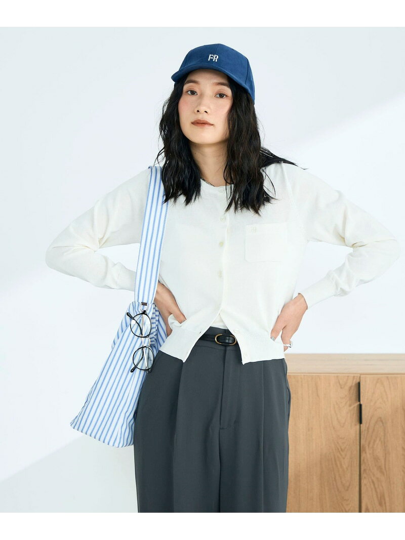 【SALE／40%OFF】FR刺繍コットン混BASICカーディガン fredy emue フレディ アンド グロスター トップス カーディガン ブラウン ネイビー ホワイト【RBA_E】【送料無料】[Rakuten Fashion]