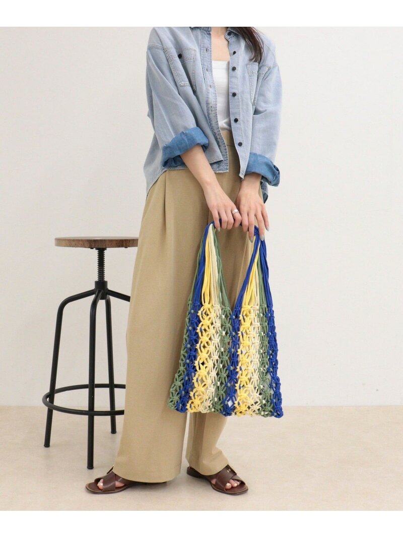 【SALE／41%OFF】Tヤーンハンモックトートバッグ fredy emue フレディ アンド グロスター バッグ トートバッグ ブラック イエロー【RBA_E】【送料無料】[Rakuten Fashion]