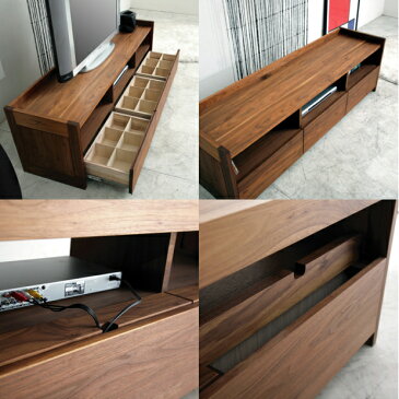 テレビボード/幅 170 cm 奥行 45 cm 高さ 53 cm/ウォールナット/ローボード/TVボード/テレビ台/TV台/テレビラック/オープンラック/天然 木製/送料無料/シンプル/北欧テイスト/オフィス/完成品/無垢/大川家具/野中木工所/zeal