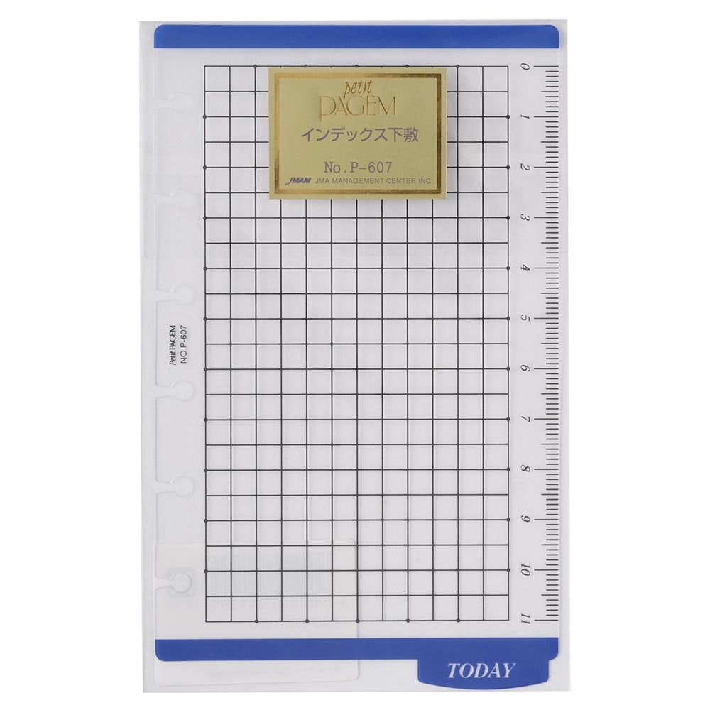 システム手帳 ミニ6穴 リフィル インデックス下敷[P607] ノルティ 能率 文具 文房具 ビジネス 手帳用ツ..