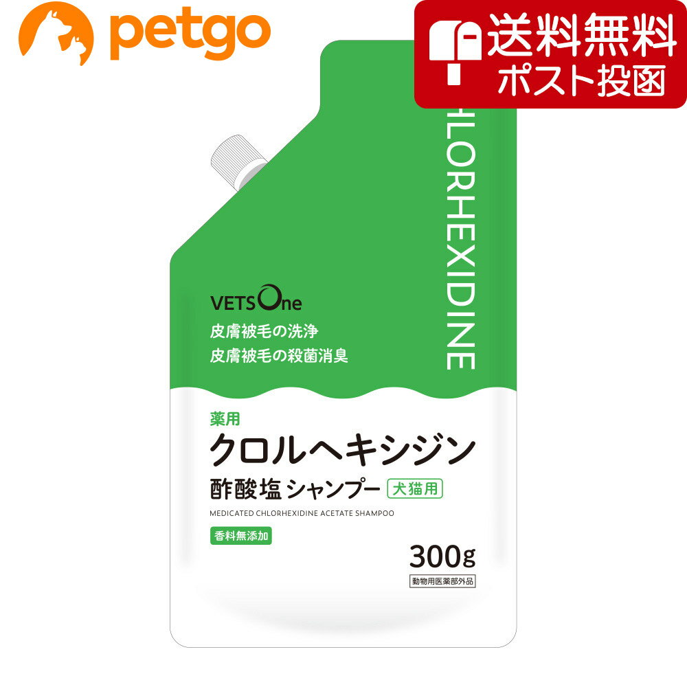 【ネコポス(同梱不可)】ベッツワン 薬用クロルヘキシジン酢酸塩シャンプー 犬猫用 300g（動物用医薬部外品）【あす楽】