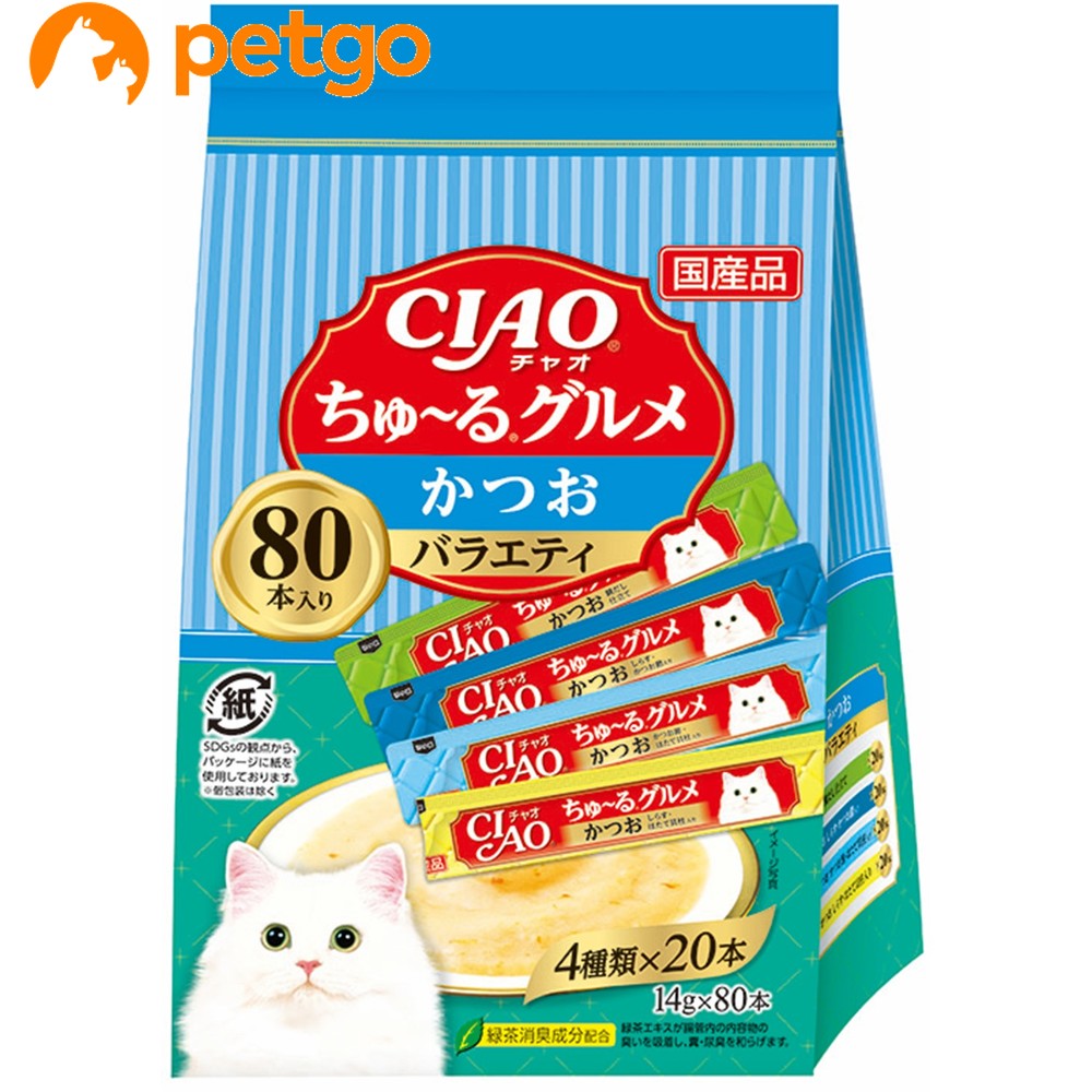 乐天商城 - CIAO(チャオ) ちゅ～る かつおグルメバラエティ 80本入り