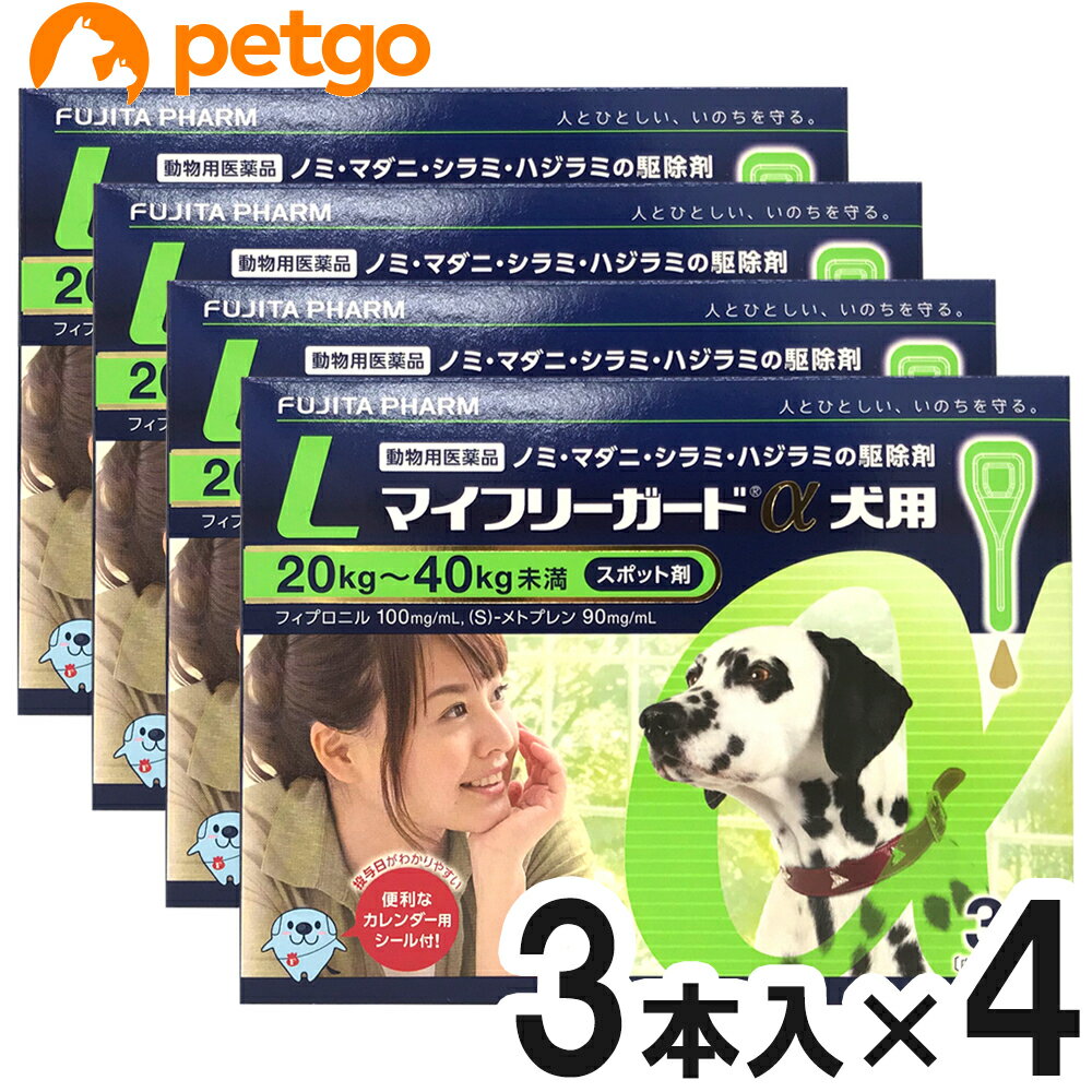 【4箱セット】マイフリーガードα 犬用 L 20～40kg 3本（動物用医薬品）【あす楽】