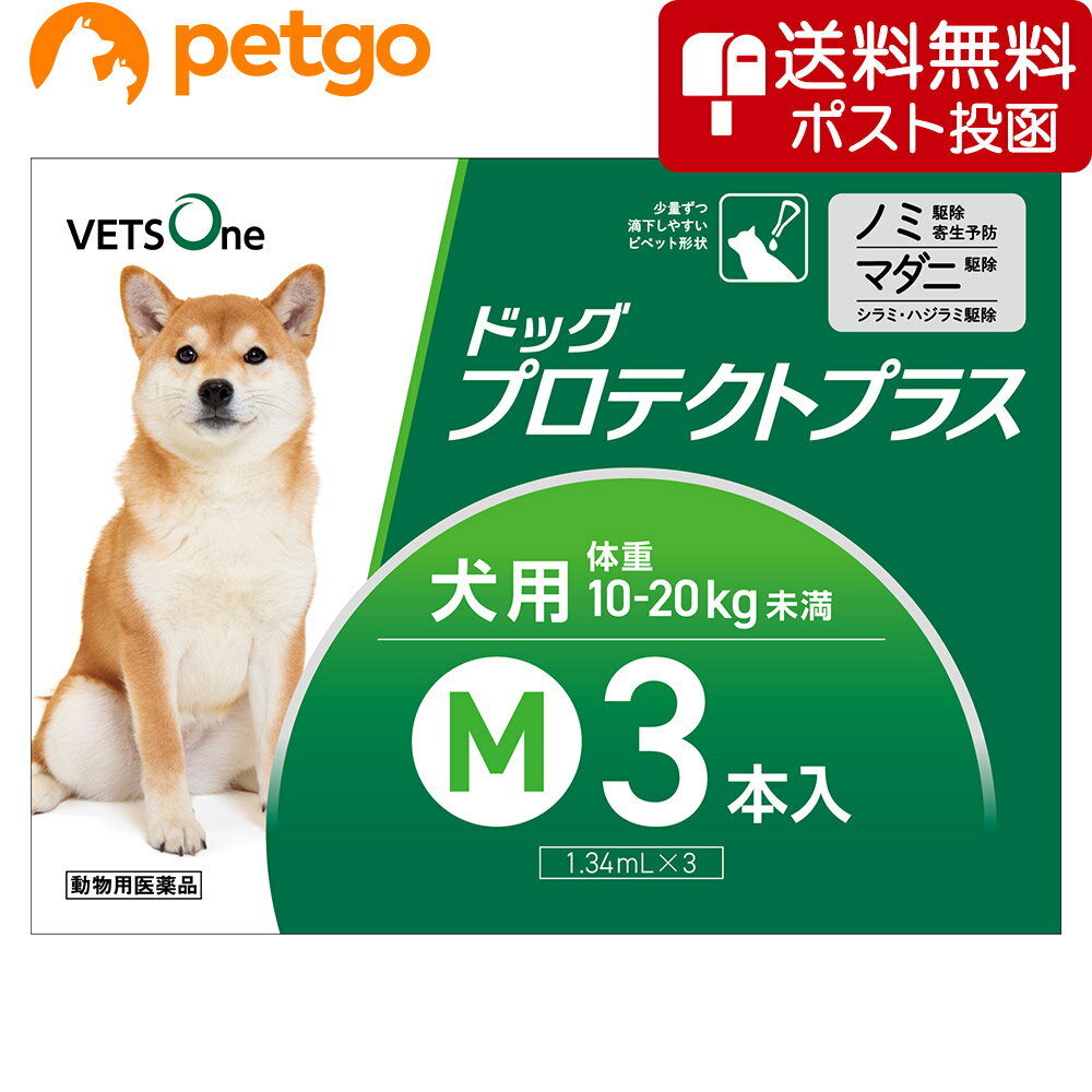 【ネコポス(同梱不可)】ベッツワン ドッグプロテクトプラス 犬用 M 10kg〜20kg未満 3本 (動物用医薬品)【あす楽】