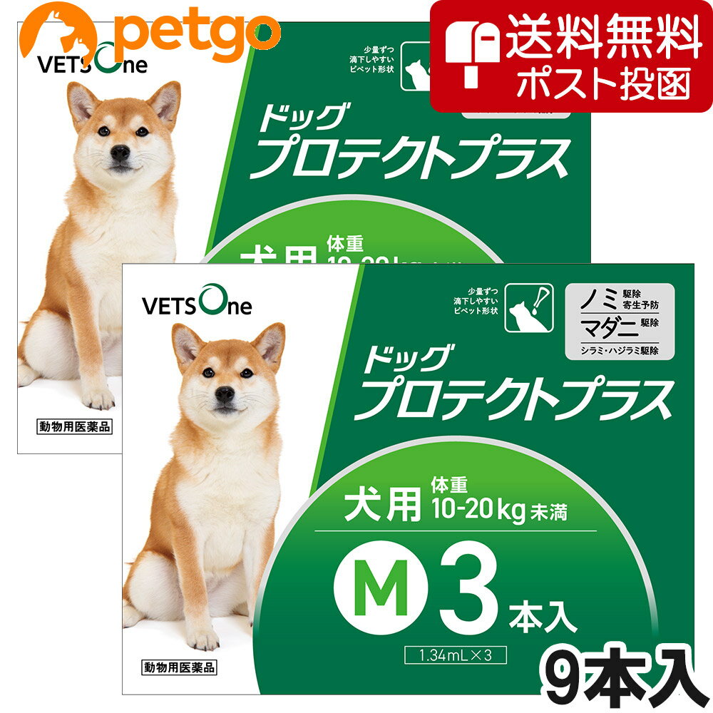 【ネコポス(同梱不可)】ベッツワン ドッグプロテクトプラス 犬用 M 10kg～20kg未満 9本 (動物用医薬品)【あす楽】