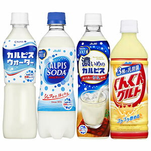 【4～5営業日以内に出荷】カルピス社製品[カルピスソーダ/ぐんぐんグルト等] 490ml～500mlPET×24本×2ケースセット 選り取り［賞味期限：2ヶ月以上］1セット1配送でお届け北海道・沖縄・離島は送料無料対象外［送料無料］［税別］