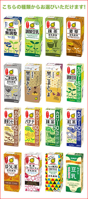 マルサンアイ 豆乳飲料[豆乳 無調整 調製 麦芽 抹茶]200ml×48本[24本×2箱]［賞味期限：製造より120日］1セット1配送でお届け【4〜5営業日以内に出荷】【送料無料】北海道・沖縄・離島は送料無料対象外［税別］