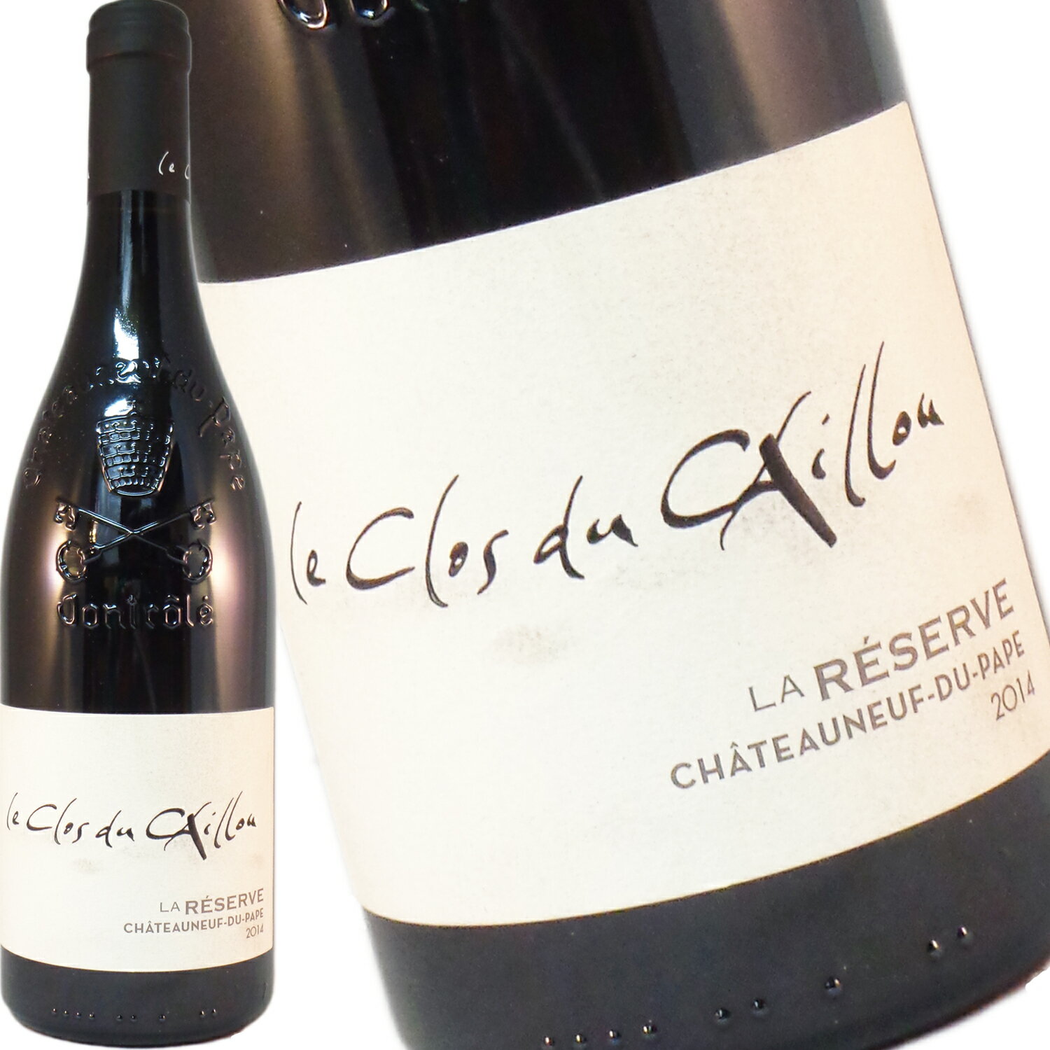 Clos du Caillou Chateauneuf du Pape La RESERVE Rouge / ル・クロ・ド・カイユ シャトーヌフ・デュ・パプ ラ・レゼルヴ ● 色 / 赤 ● タイプ / 辛口　フルボディ ●内容量 / 750ML ●産地 / フランス / コート・デュ・ローヌ / シャトーヌフ・デュ・パプ ●品種 / グルナッシュ60％、ムールヴェードル40％ ●商品情報 / シャトーヌフ・デュ・パプのトップ生産者であるクロ・デュ・カイユが少量生産するトップ・キュヴェ。1950年植樹のグルナッシュと1965年植樹のムールヴェードルのブドウを使用。90％が600Lのデュミ・ミュイ（新樽を15％使用）、残りは500Lのアンフォラにて14ヵ月の熟成。 ●評価 / Vinous93-95点、The Wine Advocate94点 ● アルコール度数 / 14.5％