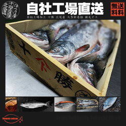 【送料無料】北海道広尾産大型新巻鮭銀毛オス1本物(化粧箱入・真空包装)3.3kg前後