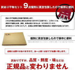 【送料無料】訳あり干物セット9点個別に真空包装したので保存に便利!うまい干物をお得にお買い物チャンス!ギフトお歳暮誕生日プレゼント内祝い贈り物母の日父の日