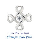 クロスフォーダンシングストーン キュービックジルコニア タイニーピン クロスフォーニューヨーク/Crossfor New York Tiny Pin NY-T001 男女共用 正規販売店 ラッピング無料 送料無料 新品・未使用