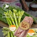 【送料無料】 アスパラ スライス ベーコン セット 2L〜Lサイズ 600g 朝採り 即日 直送 アスパラガス 野村ファーム北海道 北海道 江別トンデンファーム...
