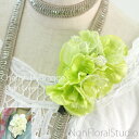 チェリッシュ(アジサイのコサージュ)『ライトグリーン』 -ケース付き- 【アートフラワー】コサージュ 結婚式 アートフラワー 卒業 入学 パーティー お呼ばれ ...