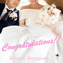ウェディングブーケ『Round Bouquet -White&Pink Rose-』(ブトニア付) 【プリザーブドフラワー】 【送料無料】【結婚式】【ブライダル】【ブーケ】