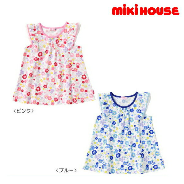 ミキハウス MIKIHOUSE チュール付小花柄タンクトップ【日本製】【30％OFFセール】 【キッズ】