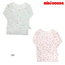 セール30%OFF ミキハウス MIKIHOUSE ボーダー・小花柄長袖Tシャツ2枚セット(肌着) キッズ 女の子 アウトレットセール