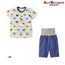 セール20%OFF ミキハウス ホットビスケッツ MIKIHOUSE Hot Biscuits 働く車半袖パジャマ(前ボタン) キッズ ベビー 男の子 【メール...