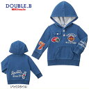 セール50%OFF 半額 ミキハウス ダブルビー MIKIHOUSE Double B ワッペン&刺繍トレーナー 日本製 キッズ 男の子 アウトレットセール