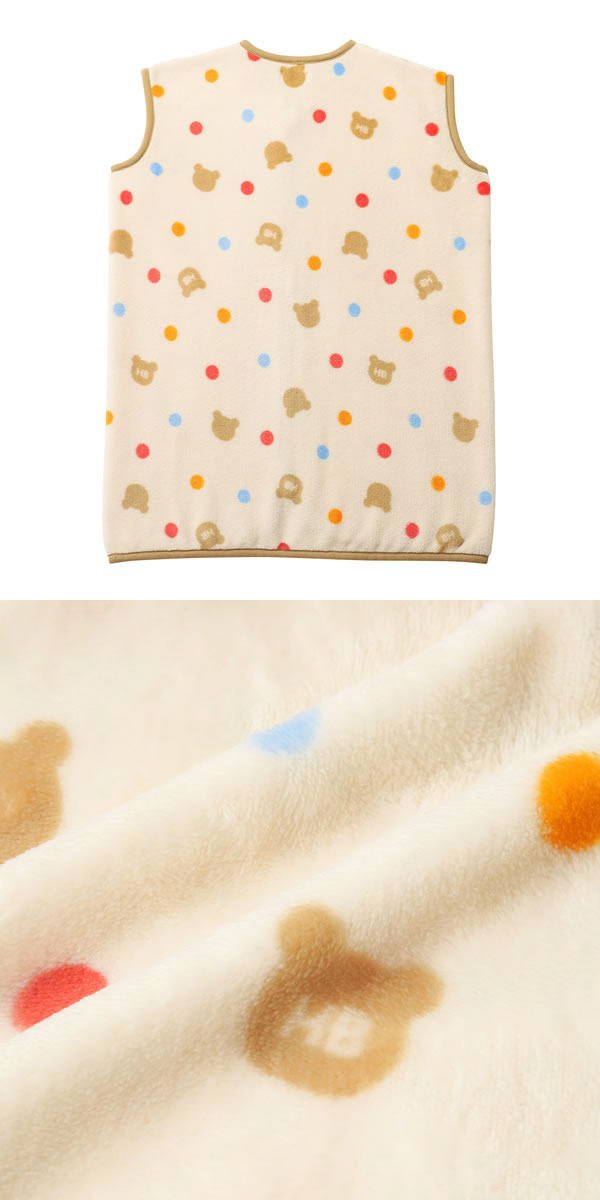e-子供服ノンのミキハウス ホットビスケッツ MIKIHOUSE Hot Biscuits フリーススリーパー セール30％OFF キッズ ベビー 男の子 女の子｜アングル2