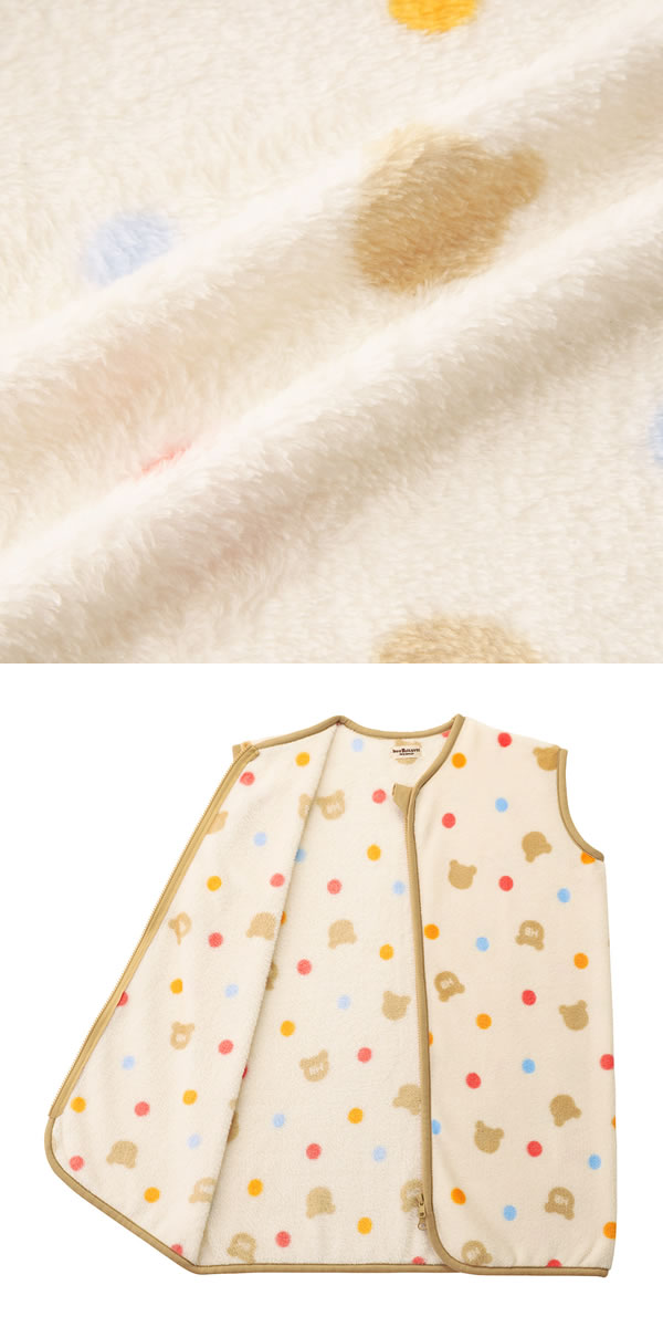 e-子供服ノンのミキハウス ホットビスケッツ MIKIHOUSE Hot Biscuits フリーススリーパー セール30％OFF キッズ ベビー 男の子 女の子｜アングル3