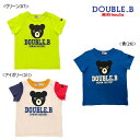 セール30％OFF ミキハウス ダブルビー MIKIHOUSE Double B ブラックベアお顔プリント半袖Tシャツ 日本製 キッズ ジュニア 男の子 女の子 アウトレットセール 