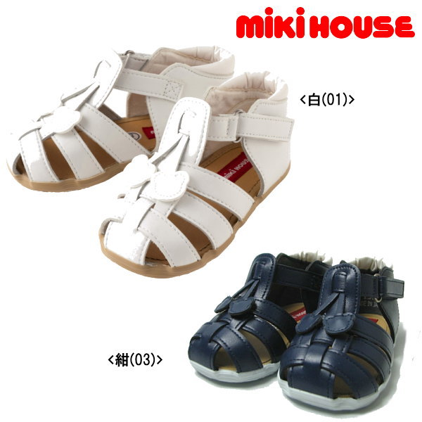 楽天e-子供服ノンセール30％OFF ミキハウス MIKIHOUSE ベビーサンダル【シューズ】 日本製 キッズ 靴 【アウトレット】 男の子 女の子【期間限定送料無料（北海道・沖縄県を除く）】