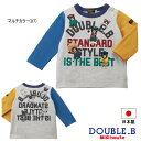 セール30％OFF ミキハウス ダブルビー MIKIHOUSE Double B　おしゃれブラックベア長袖Tシャツ 男の子 日本製 【メ-ル便可】 キッズ