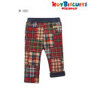 ミキハウス ホットビスケッツ MIKIHOUSE Hot Biscuits パッチワーク風チェック柄パンツ 男の子 女の子 【メ-ル便可】 キッズ ベビー