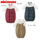 ミキハウス MIKIHOUSE チェック切替ツーウェイオール 男の子 女の子 日本製 【メ-ル便可】 ベビー