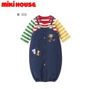 ミキハウス MIKIHOUSE プッチー柄重ね着風ツーウェイオール 男の子 日本製 【メ-ル便可】 ベビー