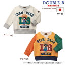 セール30%OFF ミキハウス ダブルビー MIKIHOUSE Double B 裏毛パイルアフロBくんトレーナー 男の子 日本製