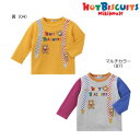 セール40%OFF以上 ミキハウス ホットビスケッツ MIKIHOUSE Hot Biscuits ビーンズくん長袖Tシャツ 男の子 【メ-ル便可】 キッズ ベビー