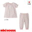 セール30％OFF ミキハウス MIKIHOUSE　総柄半袖パジャマ 女の子 日本製 【メ-ル便可】 ベビー キッズ ジュニア