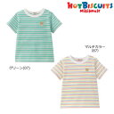 ミキハウス ホットビスケッツ MIKIHOUSE Hot Biscuits ビーンズくんボーダー半袖Tシャツ キッズ ベビー 【メール便可】男の子