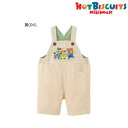 ミキハウス ホットビスケッツ MIKIHOUSE Hot Biscuits ビーンズくん6分丈オーバーオール 男の子 【メール便可】キッズ ベビー