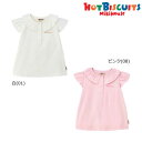 ミキハウス ホットビスケッツ MIKIHOUSE Hot Biscuits ロゴ刺繍半袖Tシャツ キッズ ベビー 女の子 【メール便可】