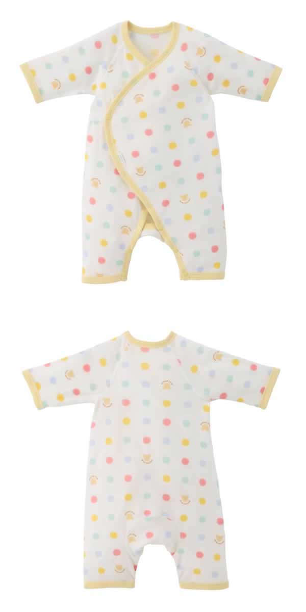 ミキハウス MIKIHOUSE ピュアベールニットガーゼコンビオール 通年 男の子 女の子 ...