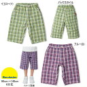 ムージョンジョン moujonjon マドラスチェックサッカー6分丈パンツ ベビー キッズ ジュニア 男の子 【メール便限定送料無料】