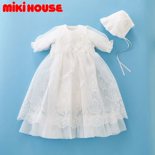 ミキハウス ベビー服 女の子 ミキハウス MIKIHOUSE セレモニードレスセット【箱入】 日本製 【通年】 ベビー 【出産祝い】 男の子 女の子