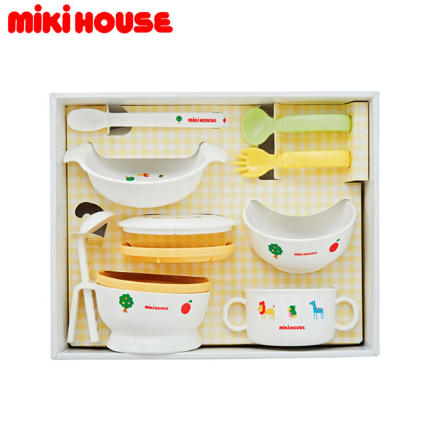 ミキハウス MIKIHOUSE テーブルウェアセット【箱入】【日本製】【ベビー食器セット】【男の子】【女の子】