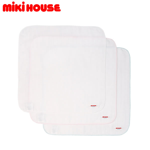 ミキハウス MIKIHOUSE ピュアベールガーゼハンカチセット 日本製 【メール便可】