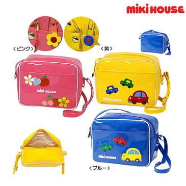 ミキハウス MIKIHOUSE 車＆お花のエナメル幼稚園バッグ【日本製】【送料無料】 【キッズ】