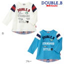 セール50%OFF 半額 ミキハウス ダブルビー MIKIHOUSE Double B 長袖Tシャツ 日本製 キッズ アウトレットセール 【メール便可】(4)