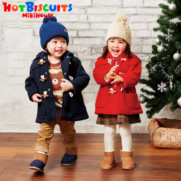 ミキハウス ホットビスケッツ MIKIHOUSE Hot Biscuits フリースボンディング ダッフルコート 男の子 女の子