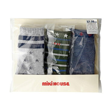 ミキハウス【MIKIHOUSE】 キッズソックスパック3足セット【この商品だけでのラッピングは出来ません】 【靴下】